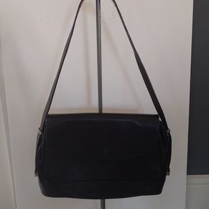 Genuine black leather bag by Francesco Biasia